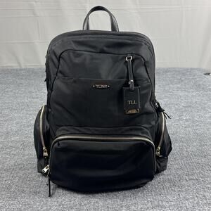 Tumi Calais Black Nylon Voyageur Tech Laptop Backpack Casual Travel Collage